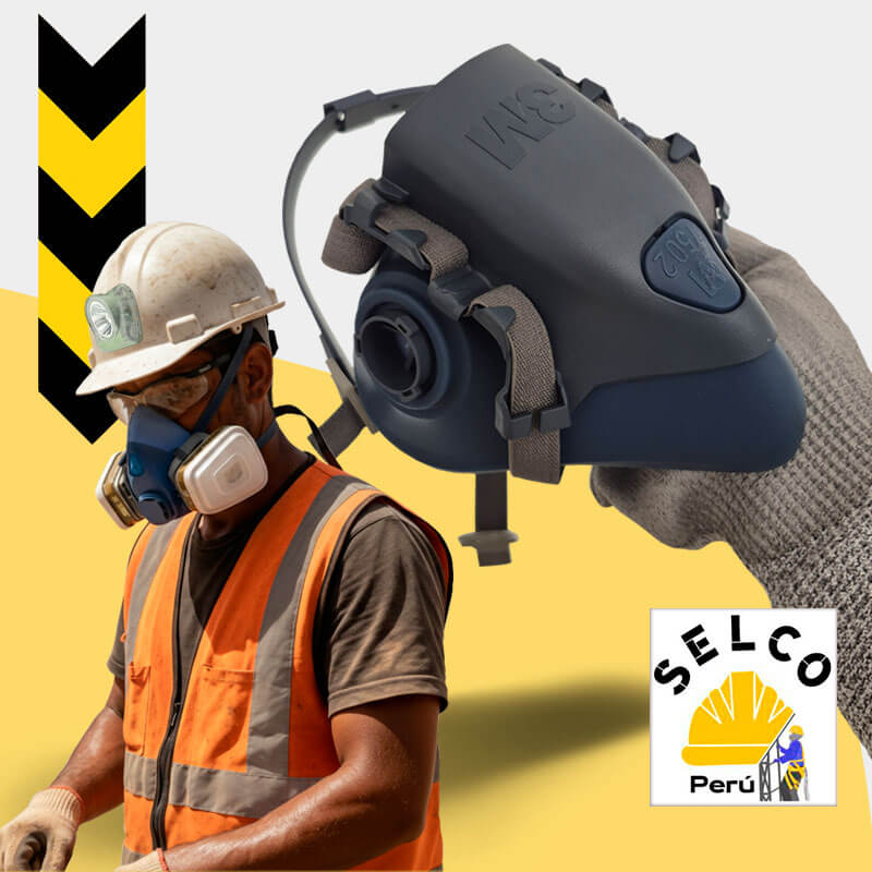 Respirador reutilizable de media cara 3m 7502 vendido por Selco Perú